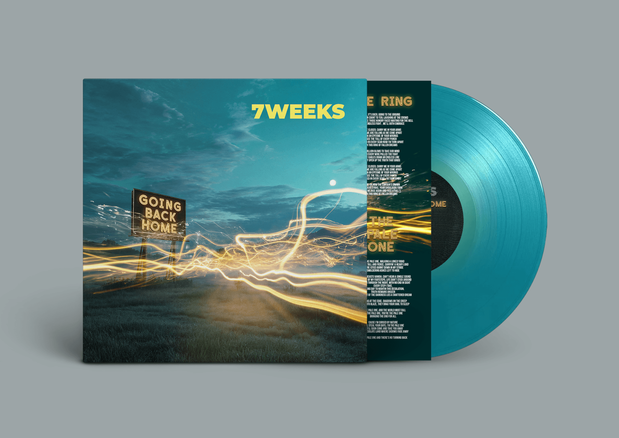 Vinyle du nouvel EP "Going Back Home" de 7 Weeks.