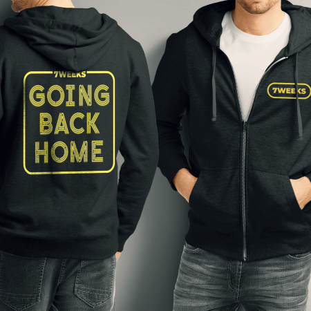 NEW! HOODIE - VESTE ZIPPEE "Going Back Home"